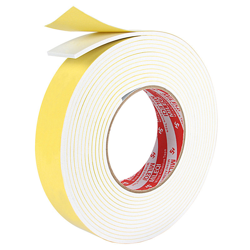 单面白色eva海绵泡棉胶带防撞密封隔音隔热胶带