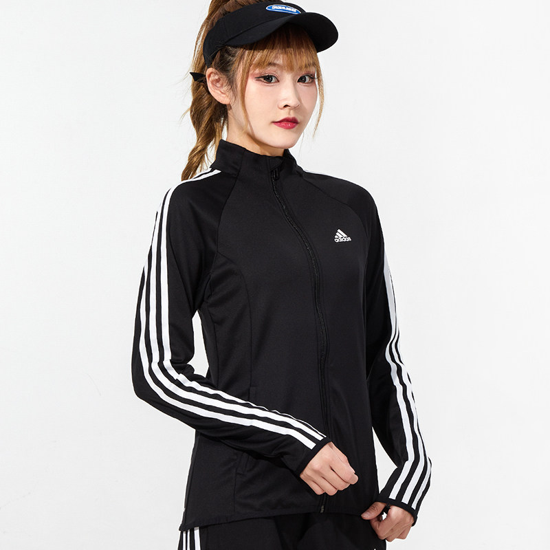 adidas阿迪达斯官网夹克女装2021秋季新款运动服跑步运动茄克