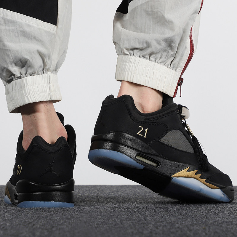 nike耐克男鞋2022春季新款aj5乔5黑金运动鞋潮流篮球鞋dj1094001