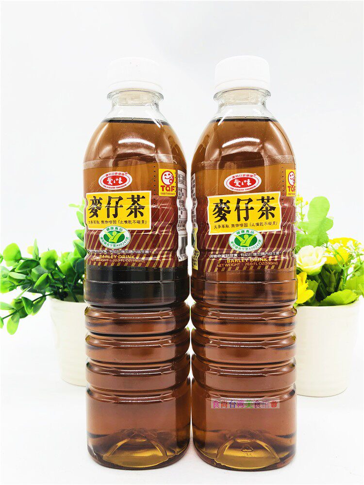 包邮台湾进口大麦茶饮料爱之味麦仔茶600ml茶饮料