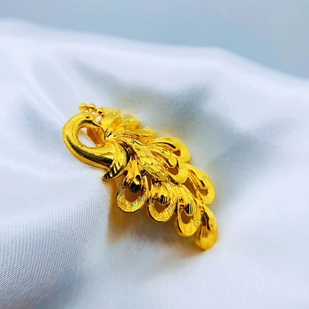 吊坠梦金园凤凰项链万纯系列黄金足金9999颈饰