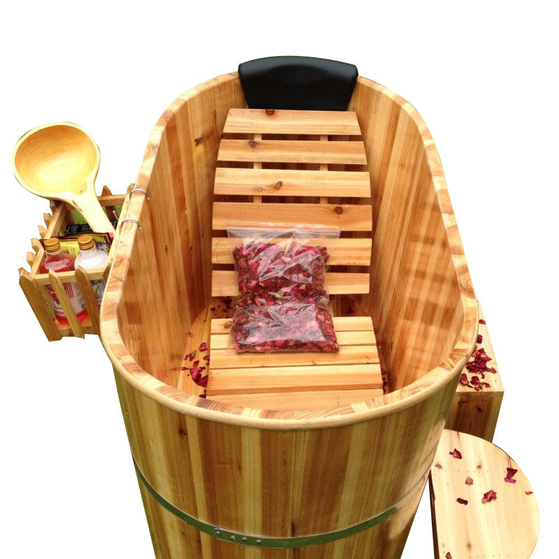 加厚美容院泡澡木桶浴桶熏蒸沐浴桶成人药浴缸实木质桑拿家用浴盆