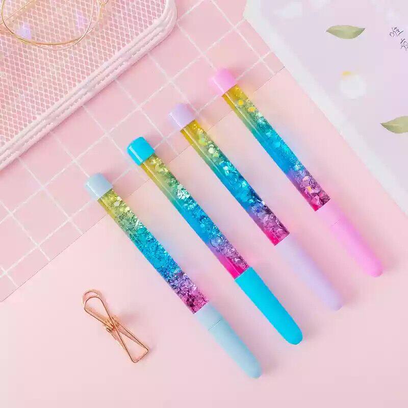 日韩创意亮闪闪仙女闪粉中性笔液体入油炫彩网红中性笔
