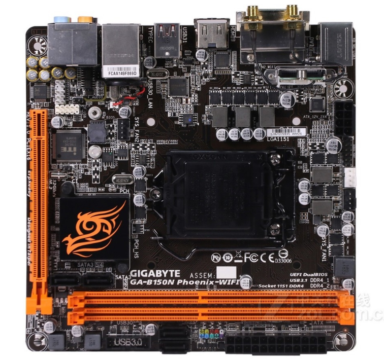 技嘉b150nphoenix-wifi主板mini1151itx支持i37300i57400i77700k主板