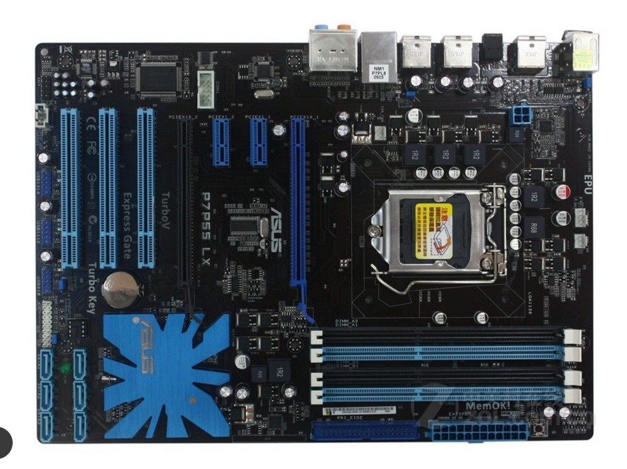 华硕p7p55lx主板1156针支持i3i5i7870k另有主板