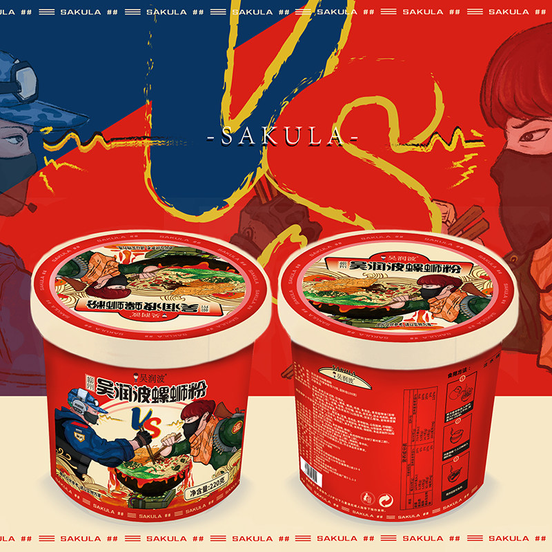 吴润波广西柳州螺蛳螺丝袋装酸辣方便面速食米线螺蛳粉