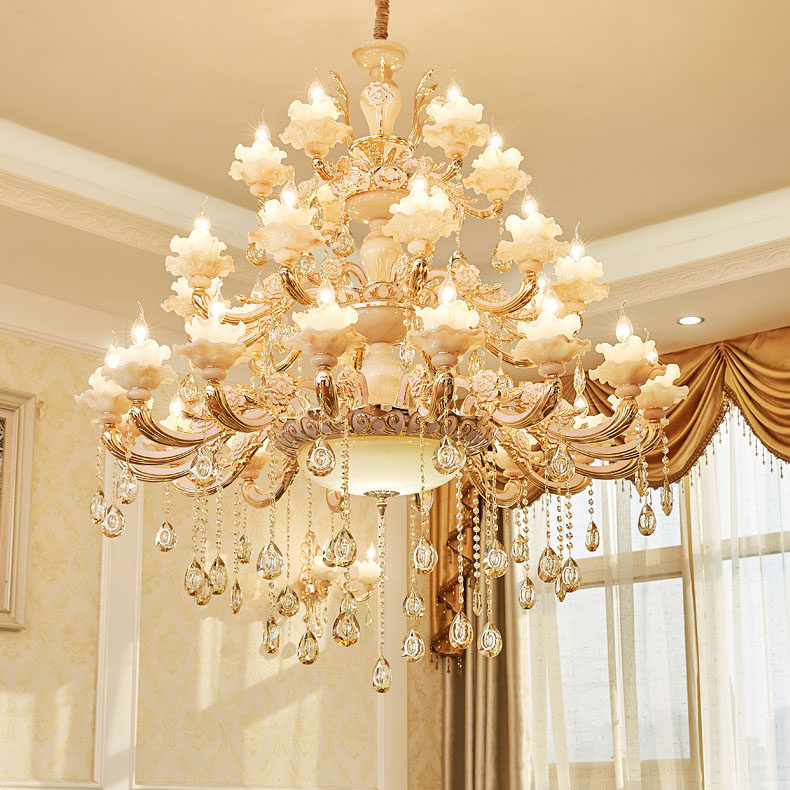 欧式水晶吊灯客厅奢华大气卧室餐厅大厅简约客厅吊灯
