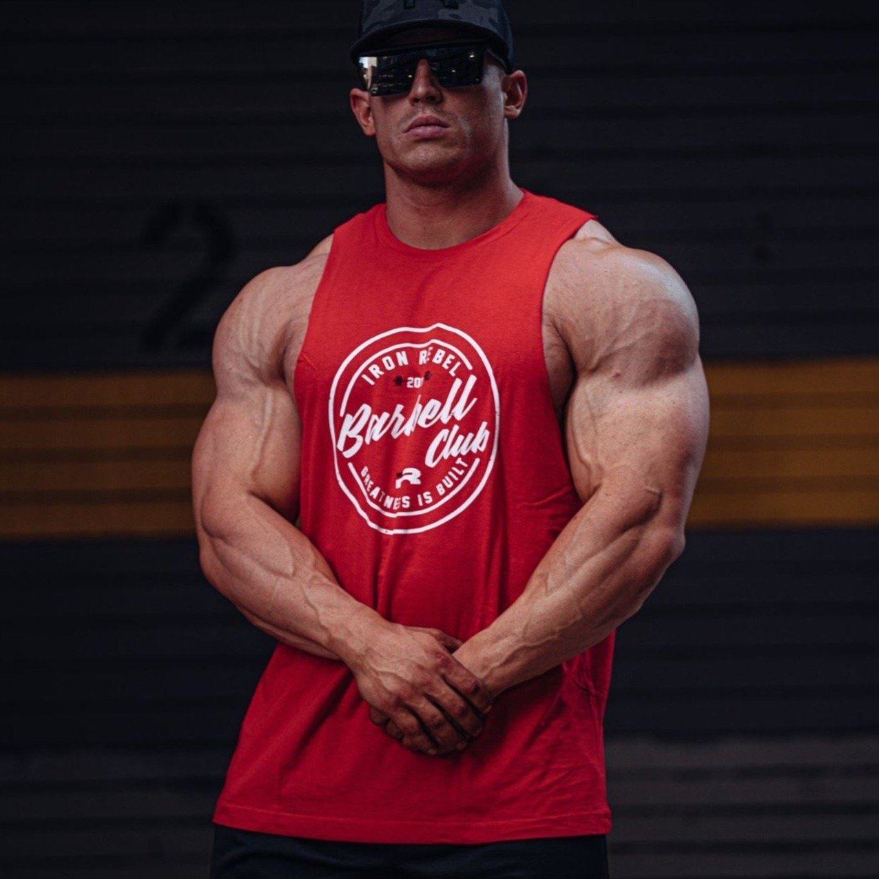 美国正品ironrebel男子运动训练健身宽松tank背心运动t恤