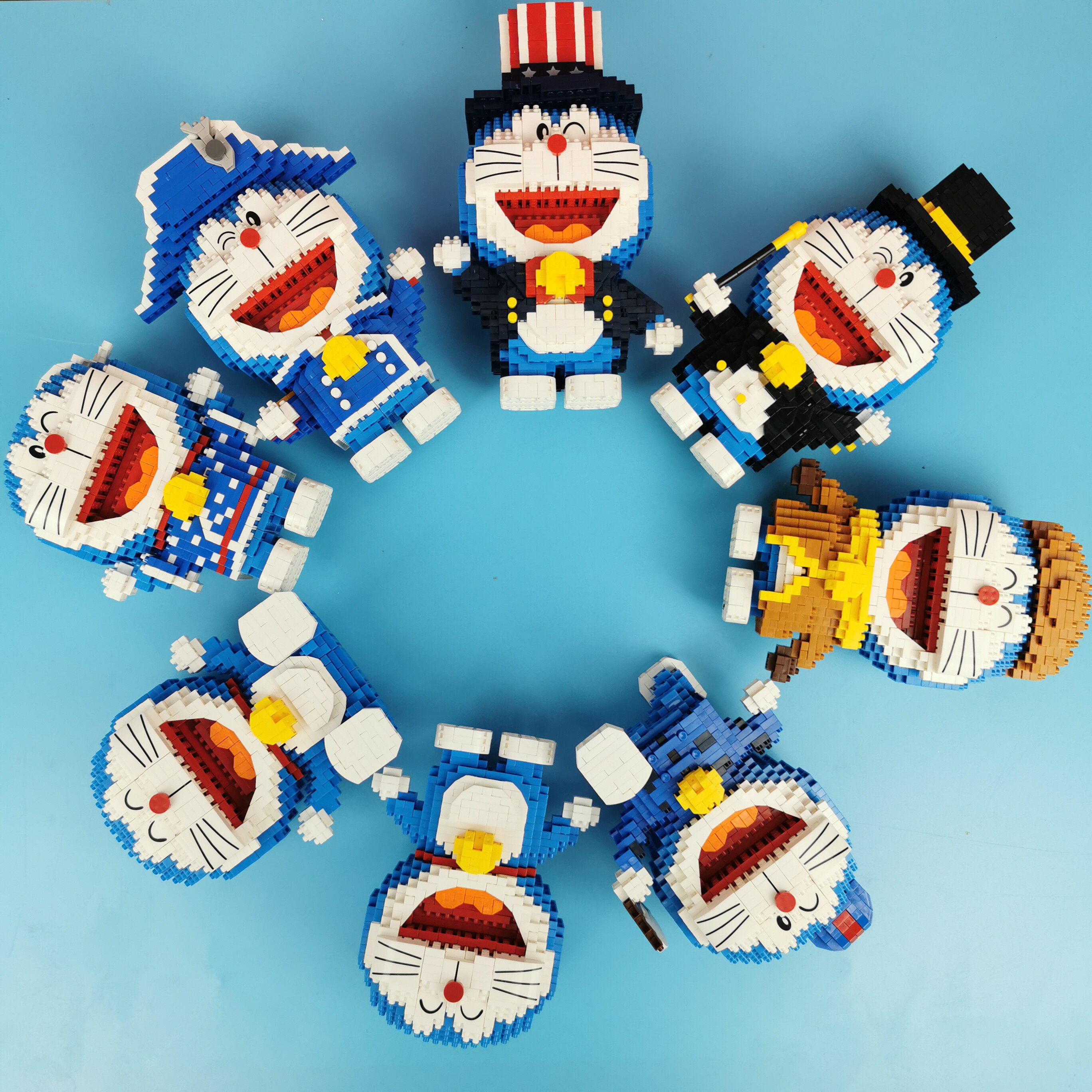 乐高diy圣诞积木胖子拼装玩具哆啦高难度成年建构