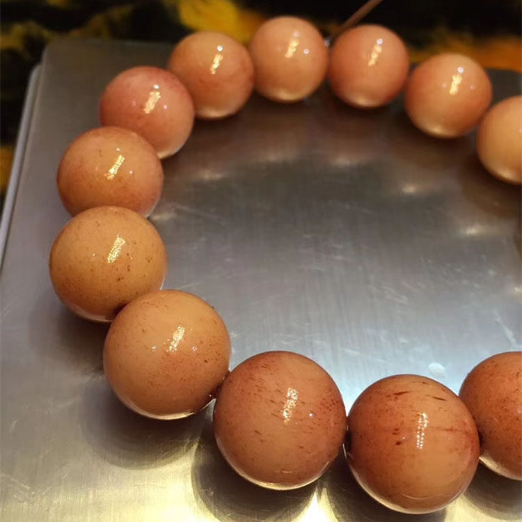 正宗天然保真满血骆驼骨手串沁血佛珠蝌蚪骨头手链