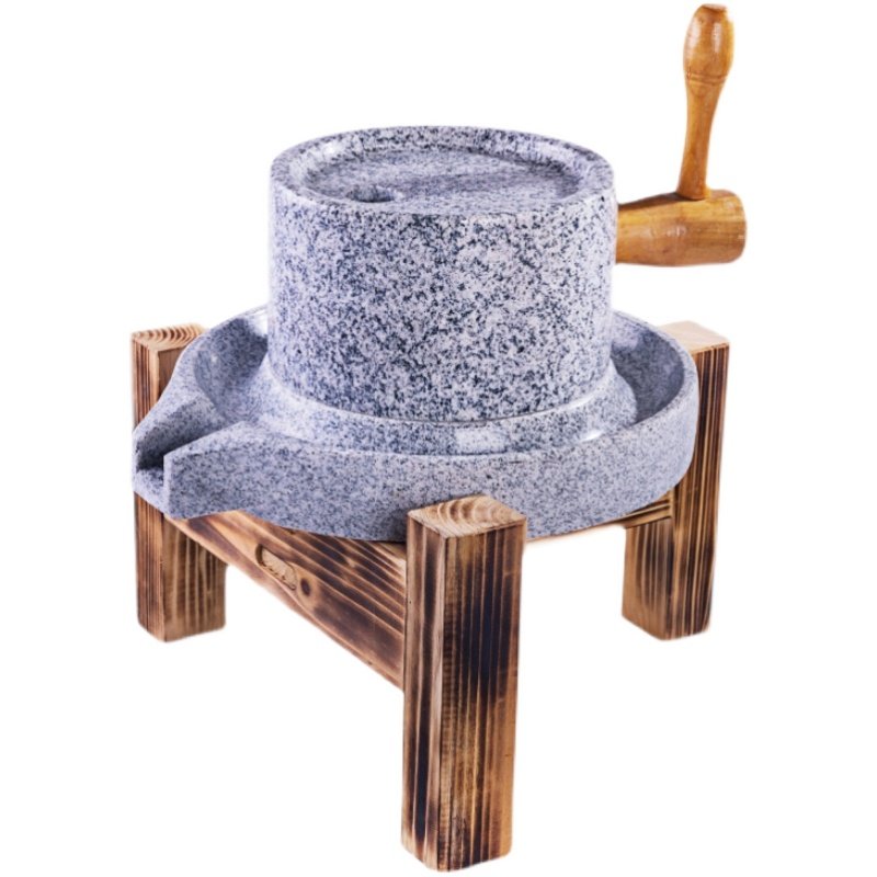 小石石磨家用复古手工石磨盘磨盘迷你豆浆豆腐石雕