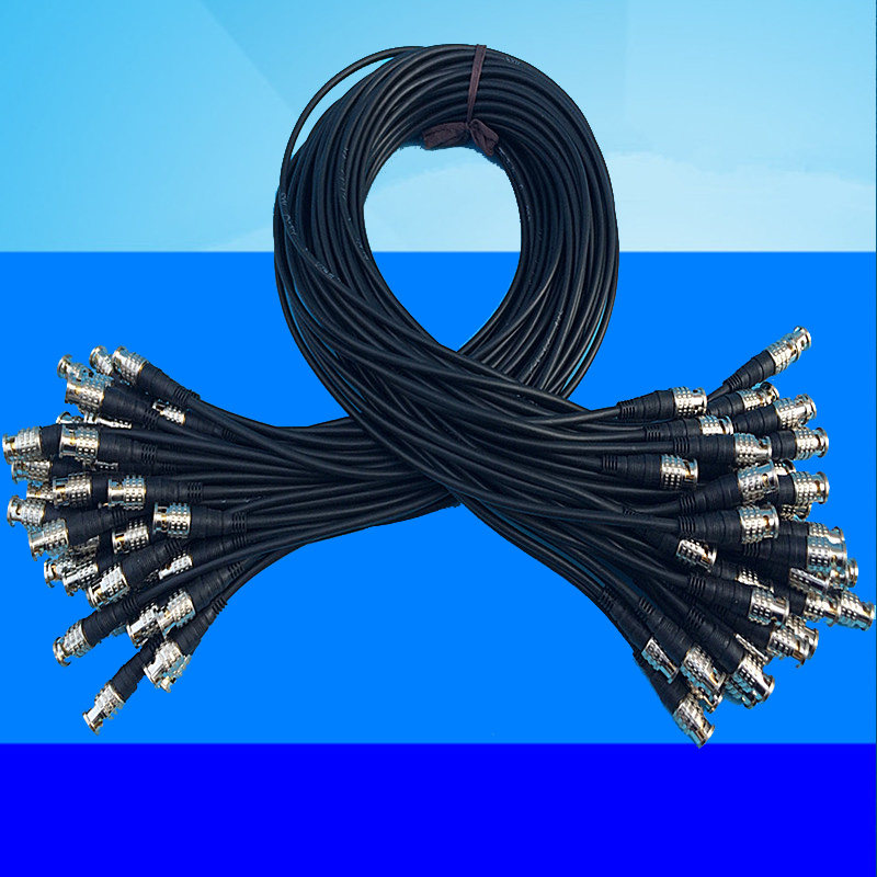 bnc跳线监控视频3米镀金美式纯铜成品品线监控器材配件