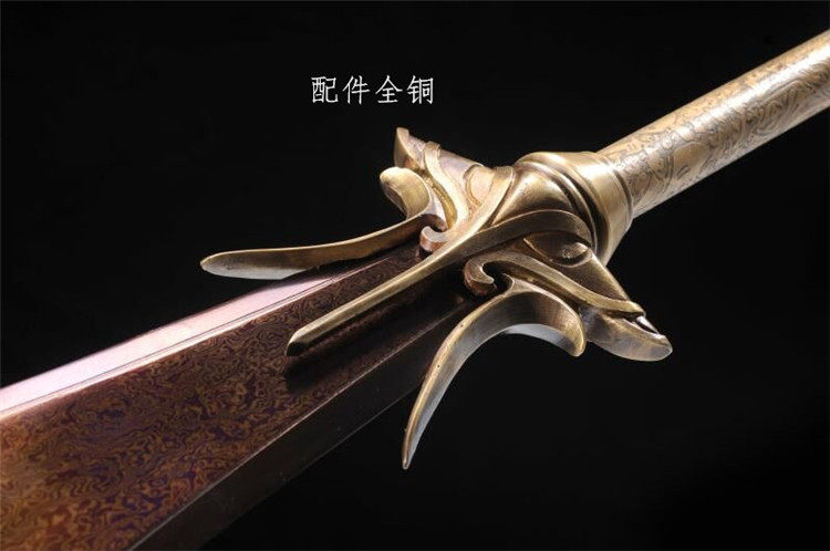 二郎神杨戬三叉戟霸王红缨枪龙泉市字号刀剑赵云花纹更多武术装备