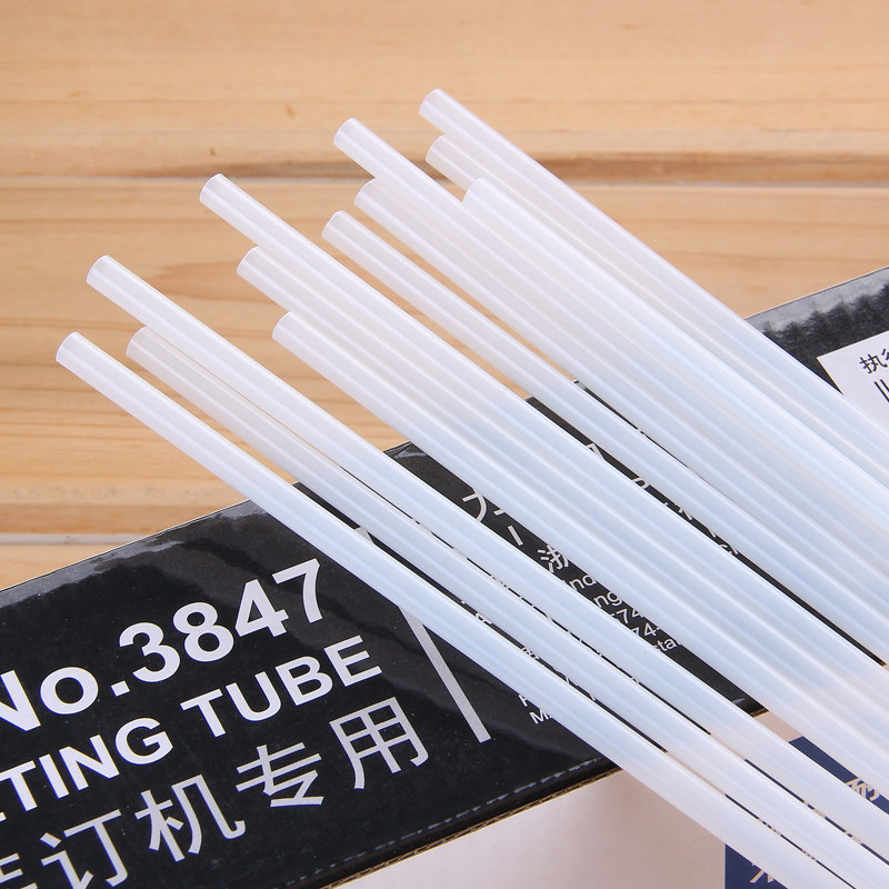 凭证装订机耗材得力财务装订机透明塑料管尼龙管热熔胶管铆管耗材3853