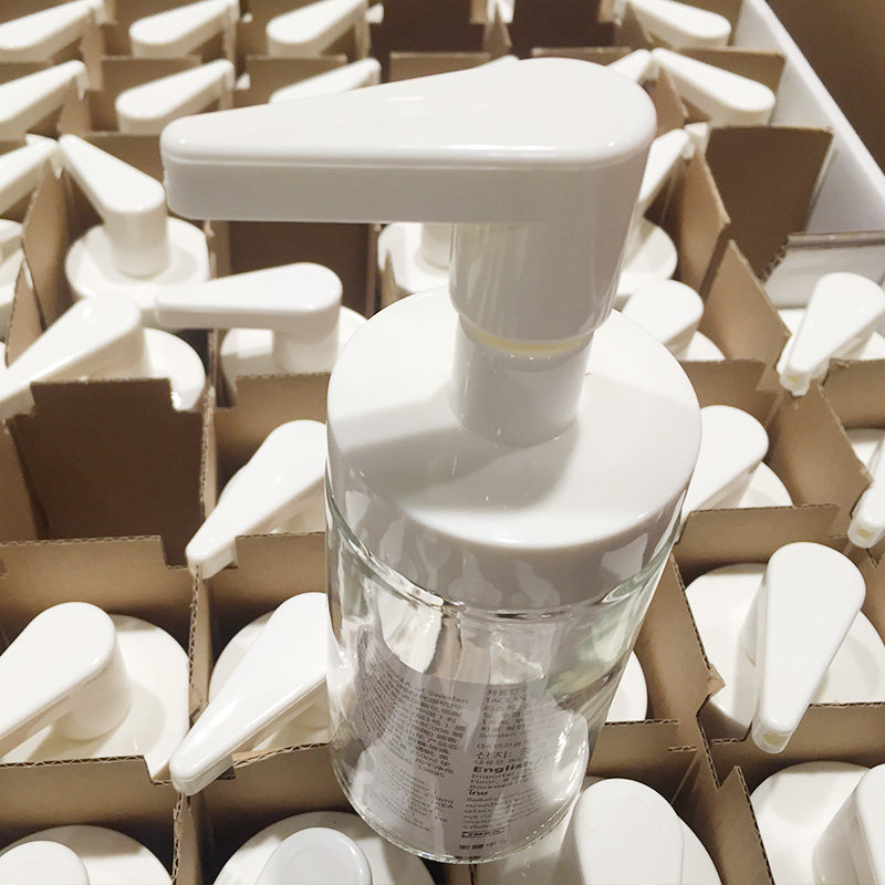 ikea宜家国内代购塔沐浴透明玻璃乳液皂液按压皂液器