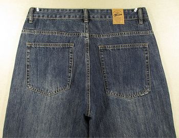 Jeans ຜູ້ຊາຍເອີຣົບຮຸ່ນ retro ສູງ waisted ວ່າງ tapered carrot pants harem pants ພໍ່/N501/68986*01