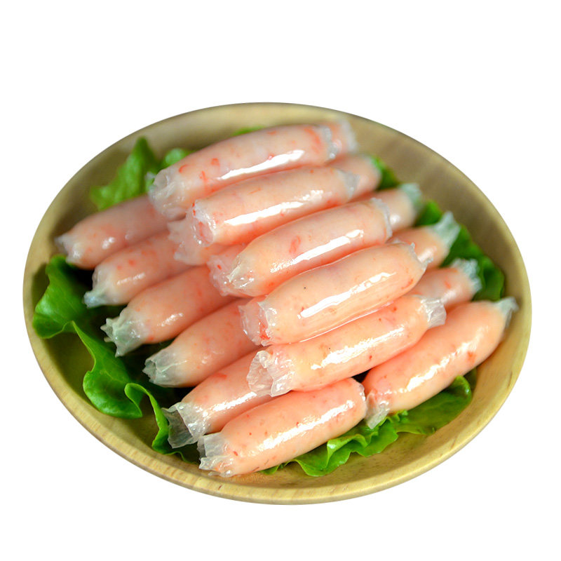 鲜有汇聚 脆肠虾滑 虾滑肠台式一口肠火锅食材虾类制品