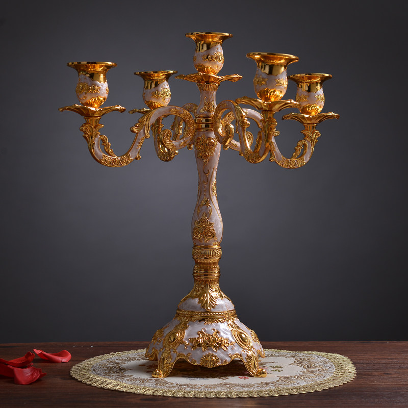 烛台欧式烛光晚餐道具餐桌摆件婚庆结婚浪漫烛台