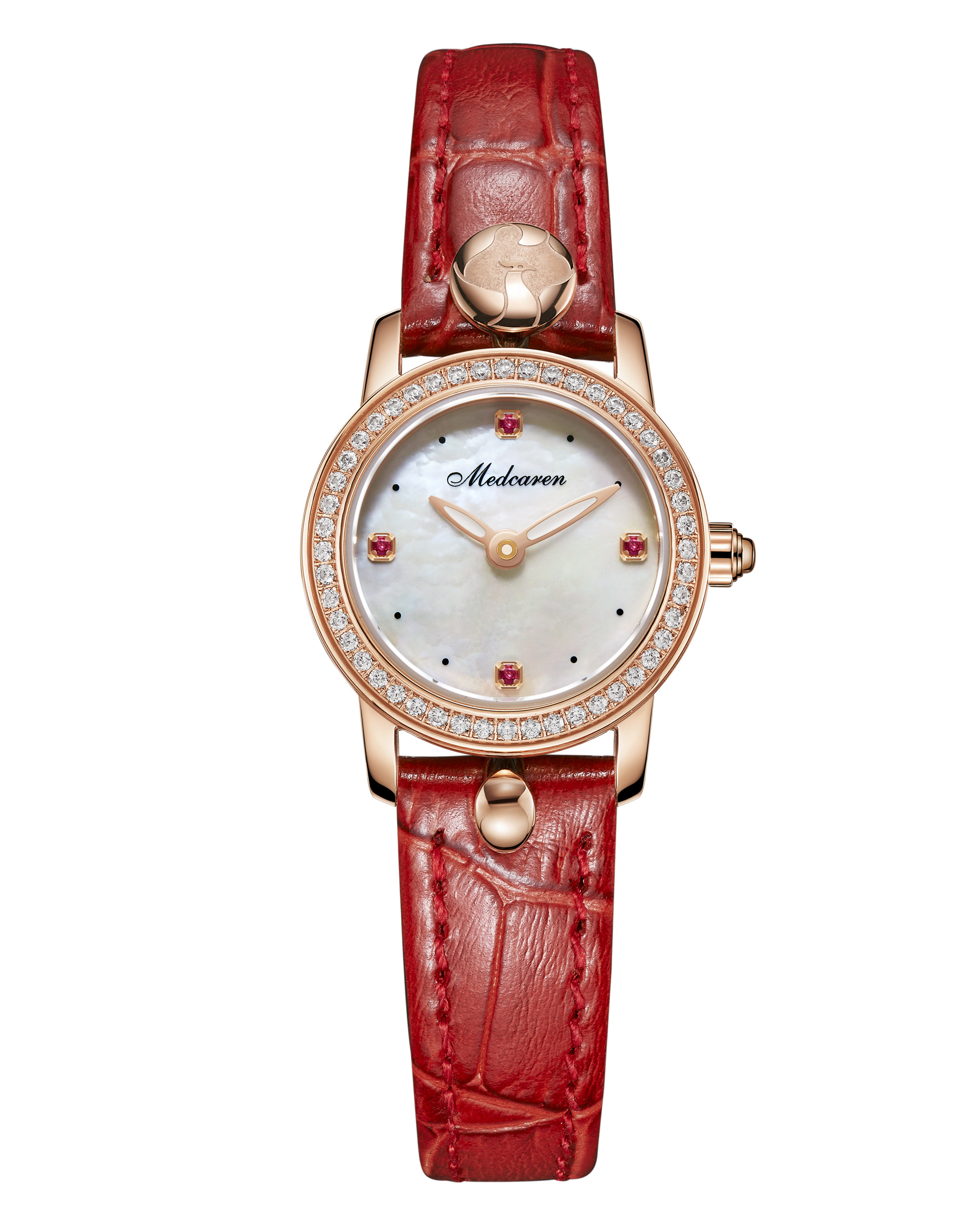正品专柜medcaren梅地卡伦手表佛爷皮带石英女学生f6003国产腕表