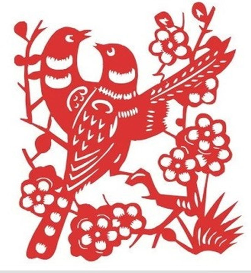 镂空不干胶和喜鹊登梅剪纸窗花花墙玻璃贴纸花鸟喜字