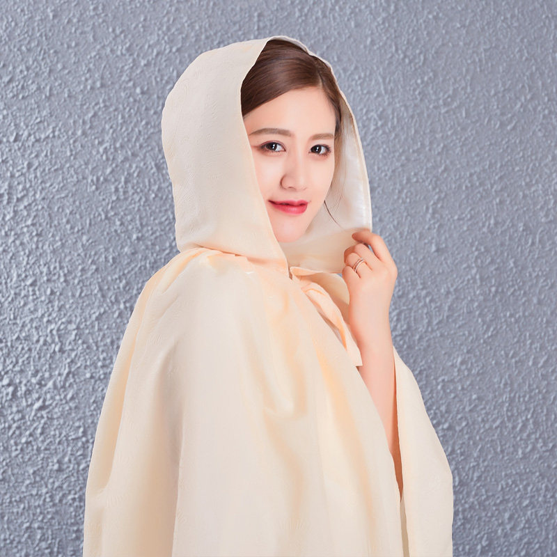 薄纱斗篷春秋飘逸2018新款女士披风夏季新款 中长款 超薄百搭防晒