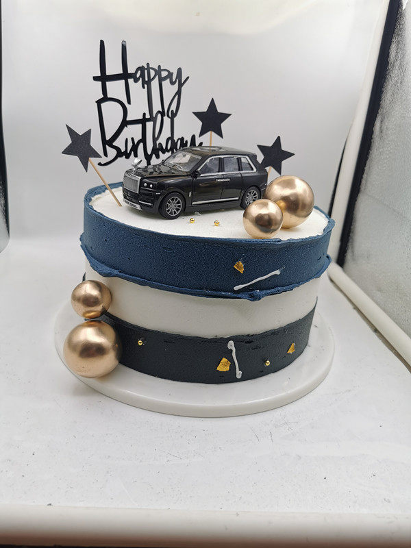 生日蛋糕装饰摆件儿童儿童玩具玩具车仿真劳斯莱斯汽车模型烘焙节日