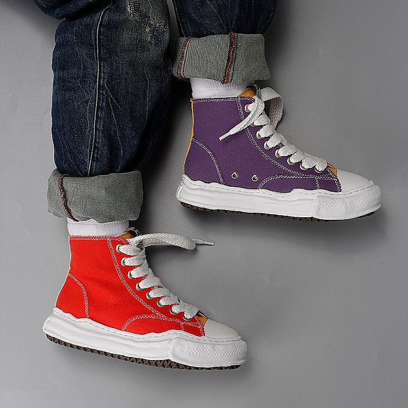 mihara三原康裕溶解鞋高帮帆布鞋nigelcabourn厚底高帮鞋