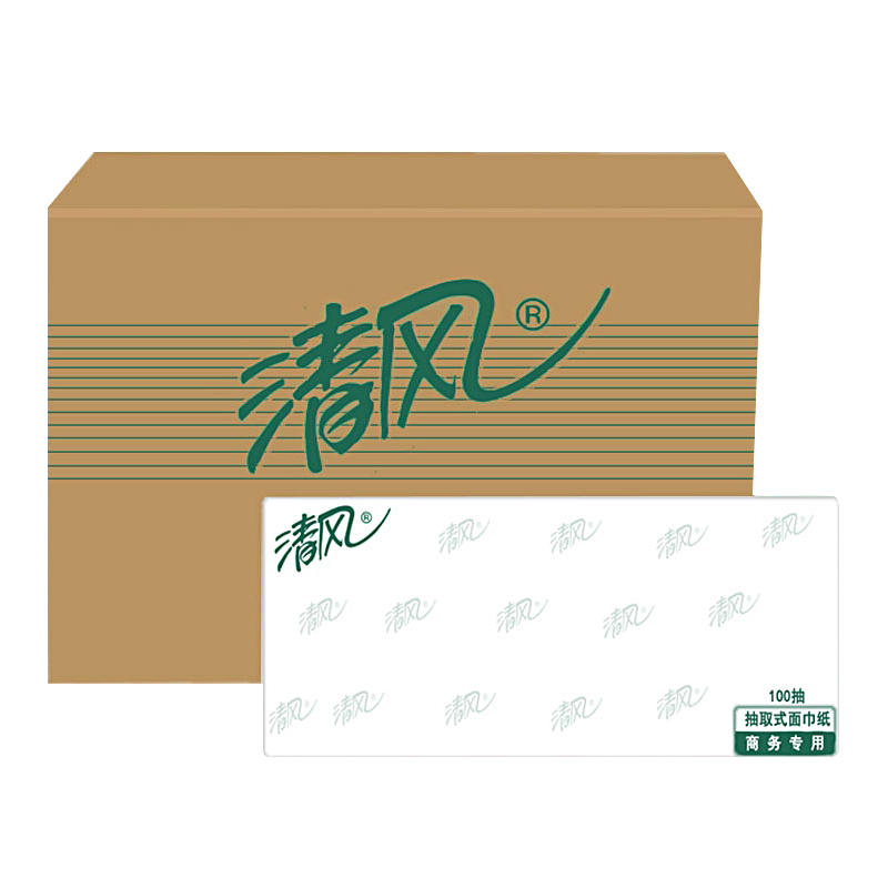 清风面巾家庭餐巾纸家用纸巾卫生纸卫生商用抽纸抽纸