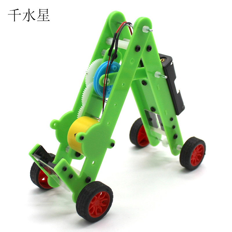 diy机器人科技拼装手工玩具模型蠕动机械伸缩科学实验