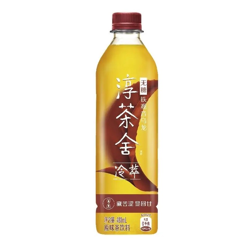 可口可乐茶舍冷萃无糖乌龙茶铁观音480mlx12瓶装整箱植物茶饮料
