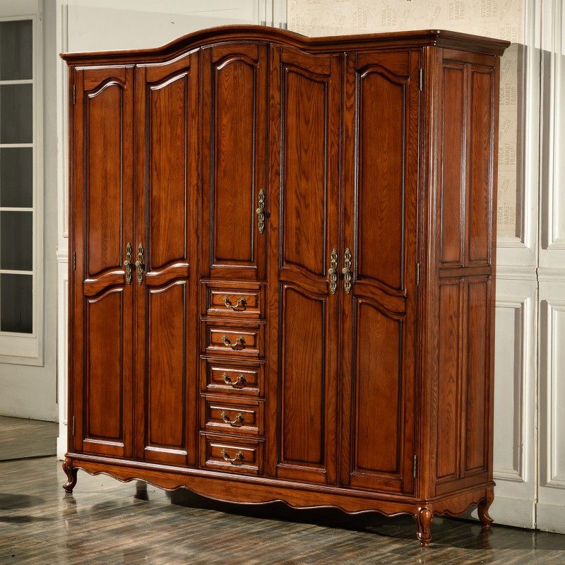 美国四门收纳卧室衣橱欧式简约三门五门衣柜衣柜