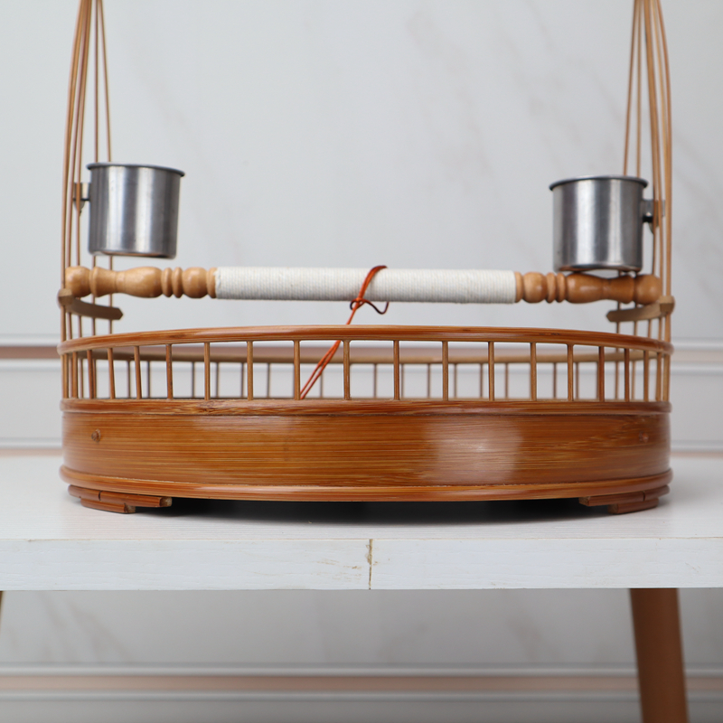 靛颏绣眼蜡嘴玉鸟伯劳鸟笼鸟架黄鸟竹抛光手工笼子