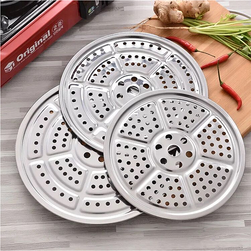 炒锅不锈钢蒸盘蒸屉隔水水层1846cm蒸架隔层蒸笼蒸格