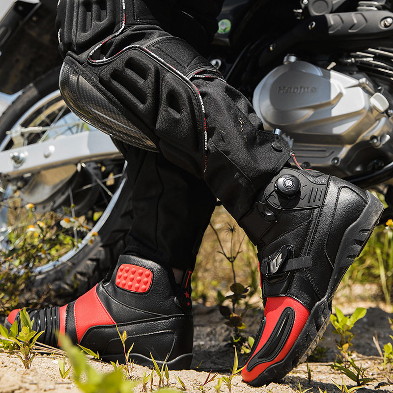 摩托车骑行鞋男机车靴女赛车防摔防撞骑士短靴高帮鞋