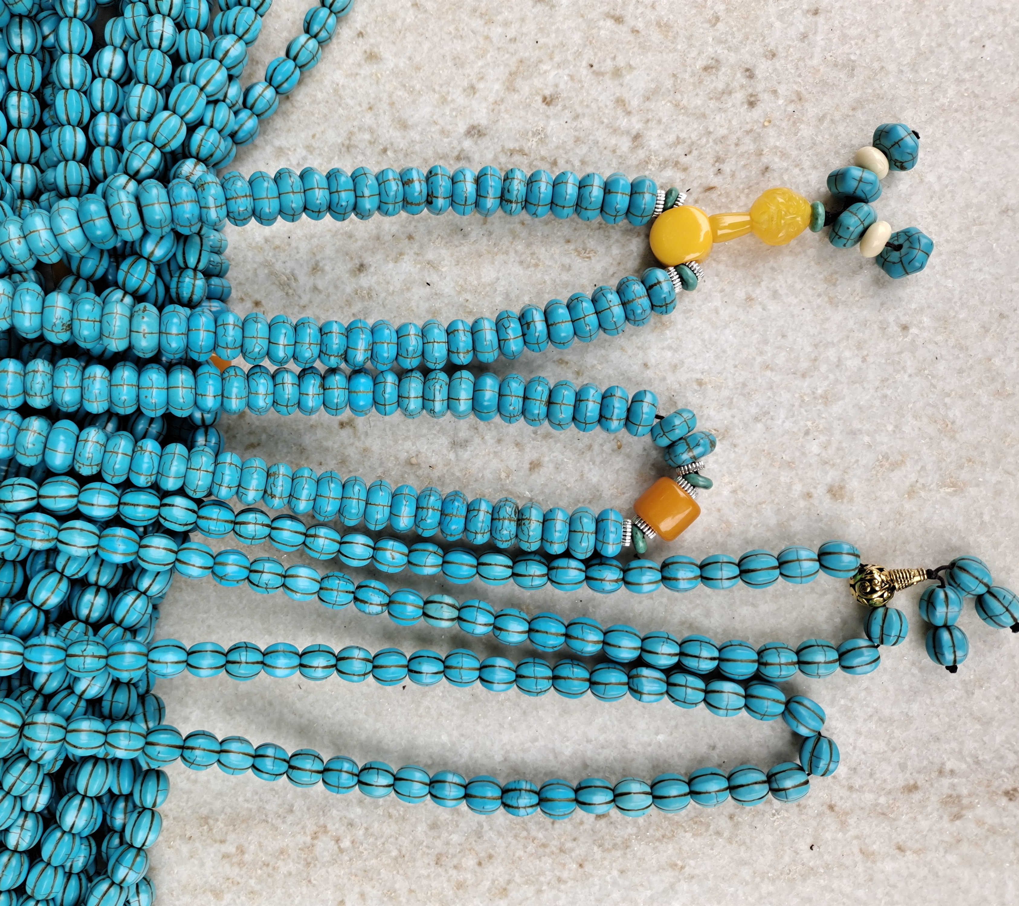 特惠新品松石宝珠佛珠瓜珠两款颈吉祥车挂珠串佛珠挂链