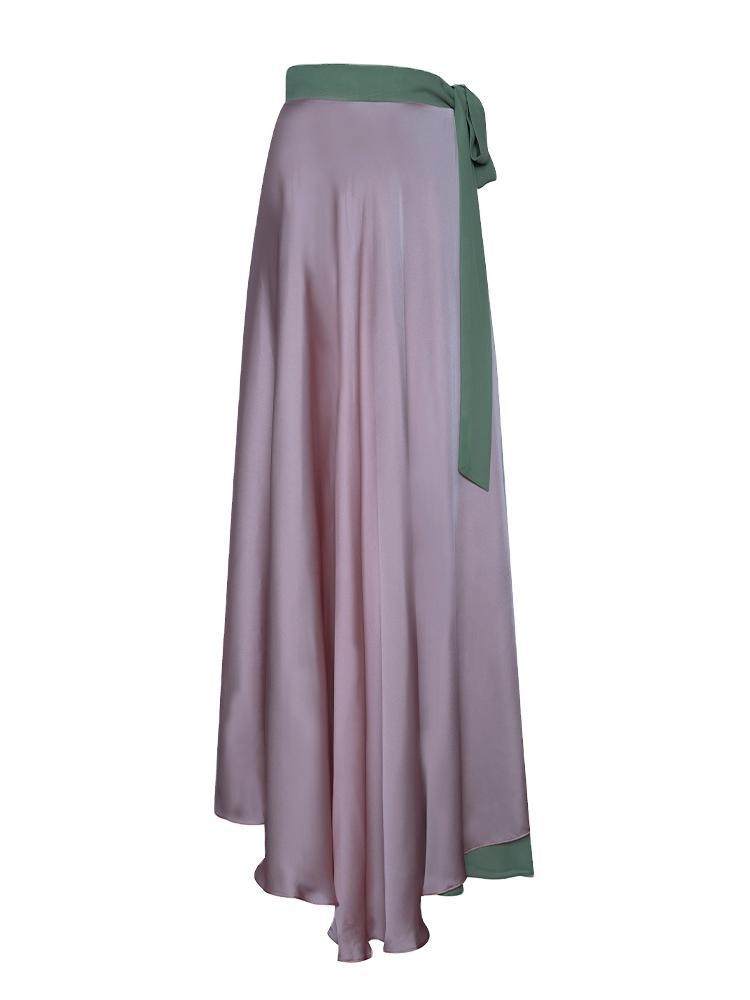 古典舞一片裙王诗意同款青山粉黛双色半身裙长裙中国舞训练表演服