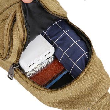 ຄົນອັບເດດ: Backpack Shoulder Bag Multifunctional Sports Crossbody Bag 2022 New Waist Bag Canvas Men's Chest Bag Men's Bag