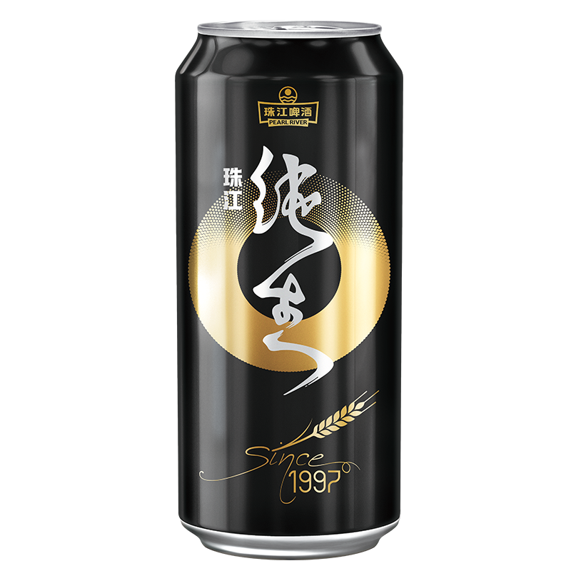 纯生啤酒500ml珠江97经典12罐国产黄啤易拉罐生啤酒整箱听装