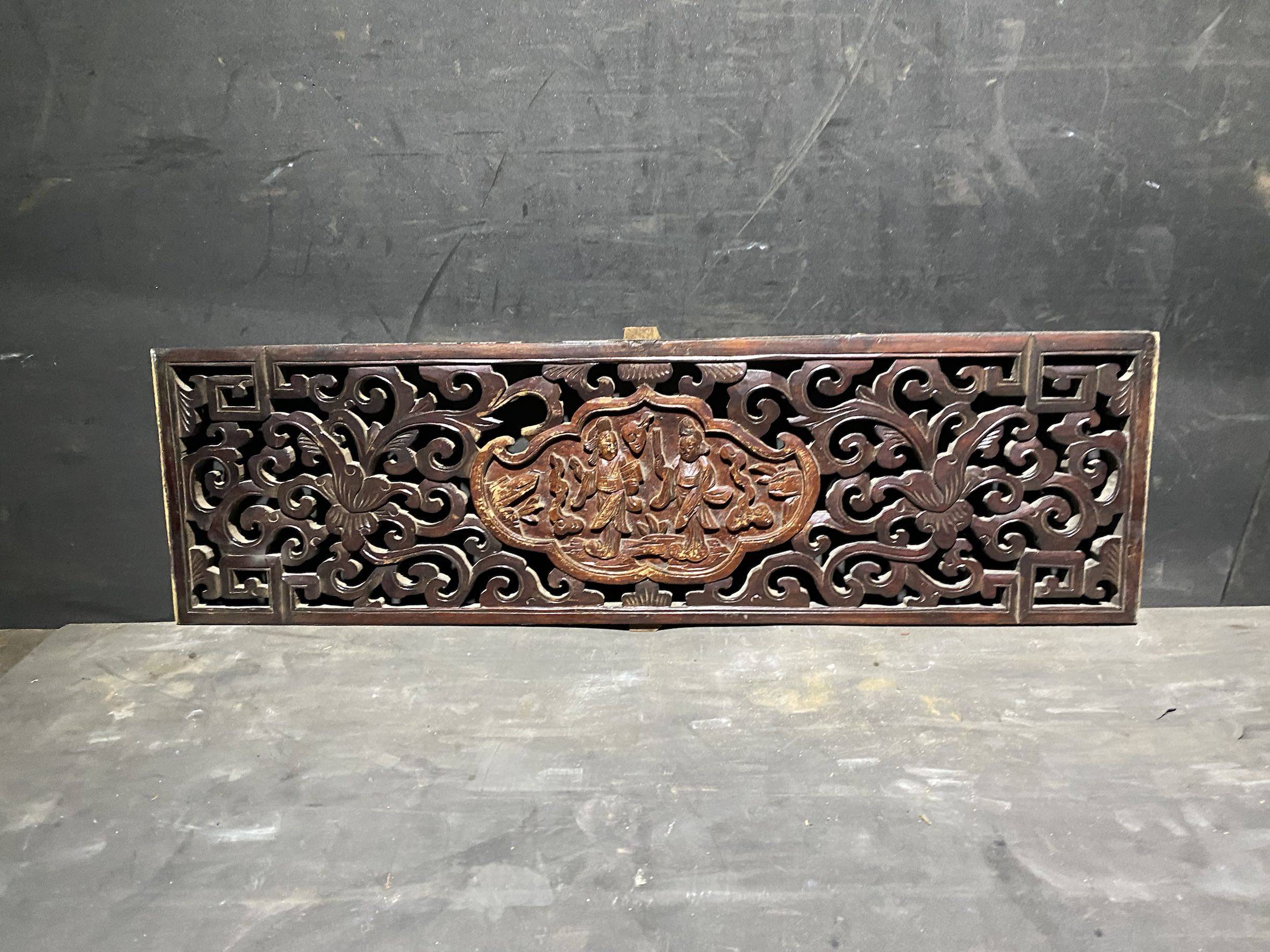 木雕双面工水楠木雕刻人物故事花板通花板