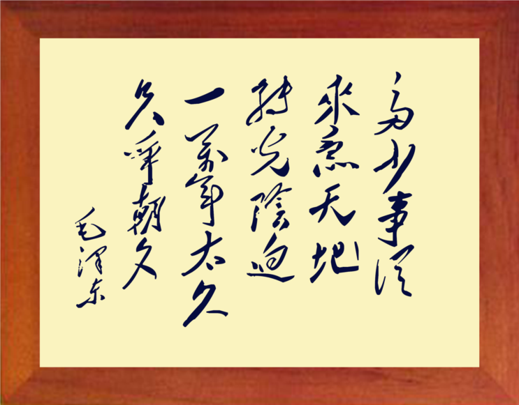 营养书画天然实木框画装饰画诗词摆件一万万年现代装饰画