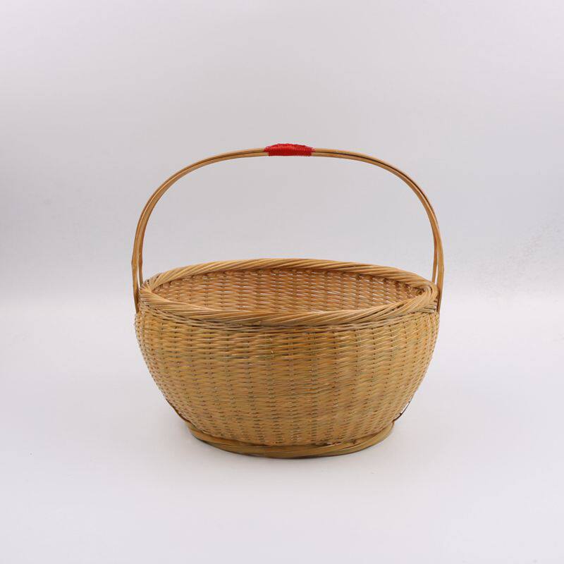 菜篮精编手工竹篮手提提篮瓜果果蔬全竹编织竹编