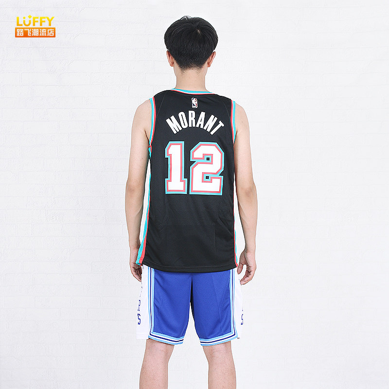 nike耐克nba灰熊莫兰兰特12号sw复古篮球篮球服