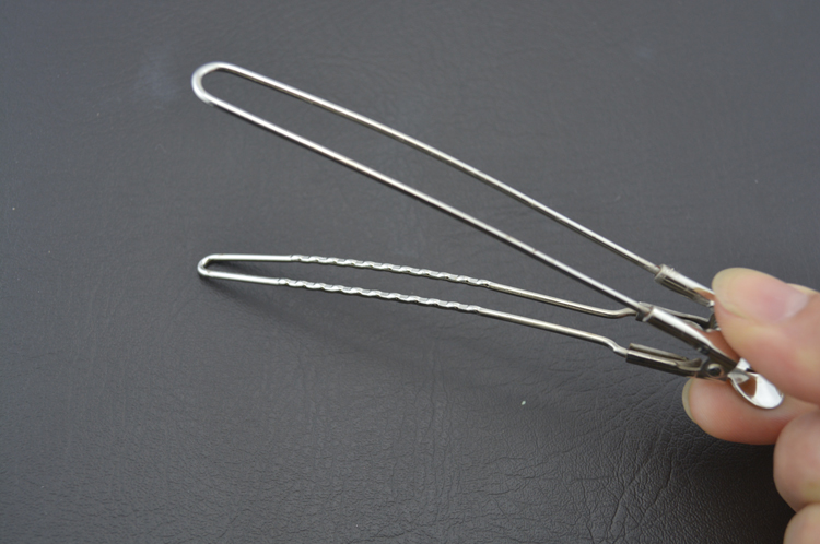 理发不锈钢丝夹子发型师分区剪发夹美发烫染无痕钢丝夹定位长嘴夹