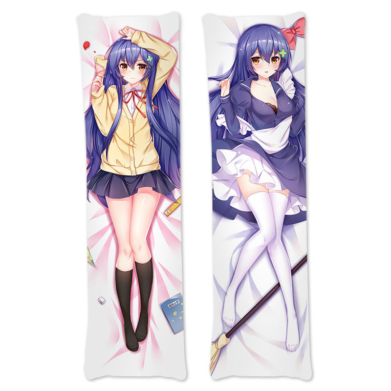 尚萌原创傻萌约会大作战五河士织动漫周边长条睡觉双面抱枕枕套