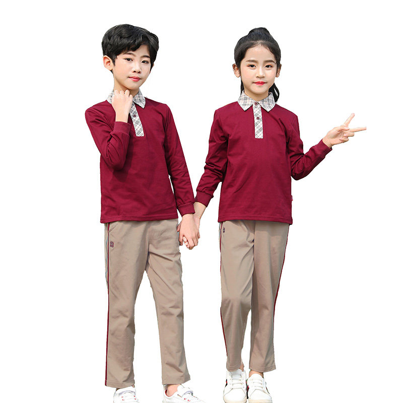 珠海海市香洲区小学生校服秋装长袖套装纯棉男女校服