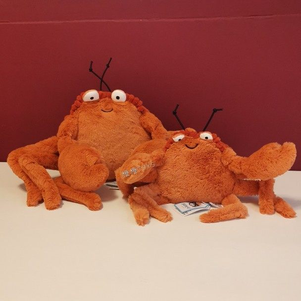英国jellycat克利克利斯斯宾螃蟹玩偶丑萌公仔毛绒玩具毛绒布艺类玩具