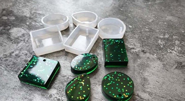 水晶滴胶uv胶模具项链吊坠带孔水滴正方圆形长方椭圆多规格透明模