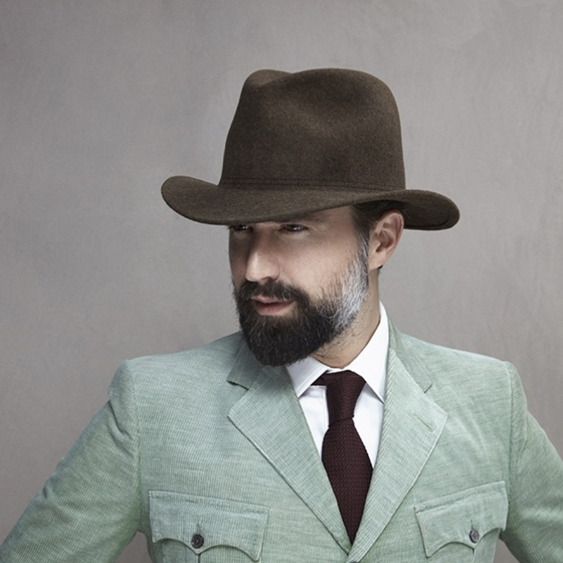 现货lockcohatters英国羊毛毛毡礼帽ramblertrilby帽子