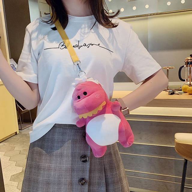 Plush bag female 2020 new Japanese and Korean cartoon cute girl small satchel cute dinosaur toy backpack messenger bag Plush bag female 2020 new Japanese and Korean cartoon cute girl small satchel cute dinosaur toy backpack messenger bag