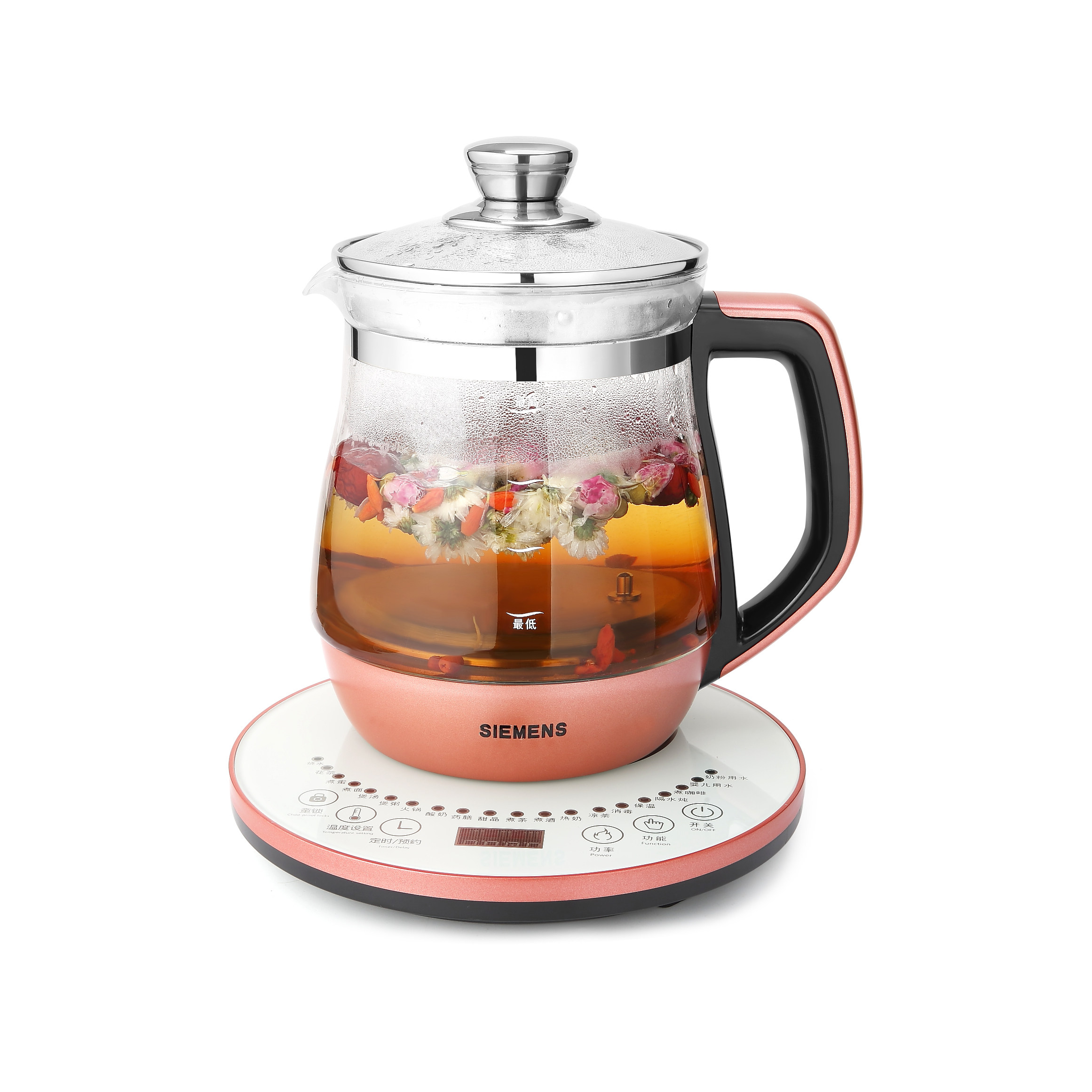 德国养生壶家用全自动加厚玻璃电煮花茶壶煮茶器多功能烧水养身壶